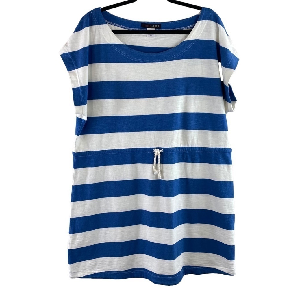Trixie & LULU - Blue and White Mini Dress Cinch Waist Sz‎ XL